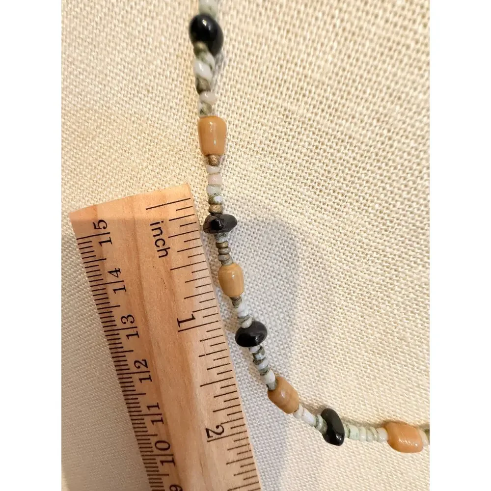 Vintage 50” Genuine Stone Beaded Endless Necklace